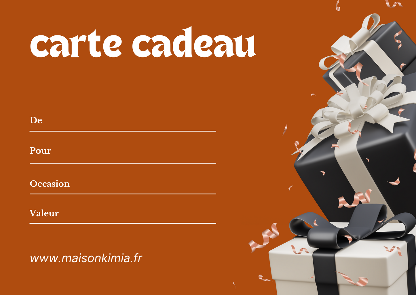 Carte  cadeau à offrir