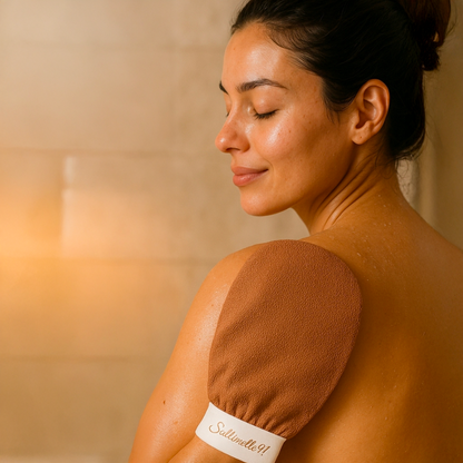 Lot de 2 Gant de bain exfoliant Kessa marocain pour un gommage corporel plus doux